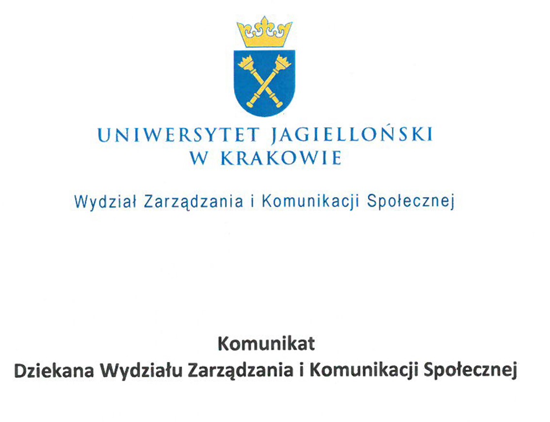 Komunikat w sprawie zajęć zdalnych w terminie 29-30 kwietnia 2024 r.
