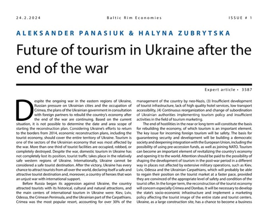 Przyszłość turystyki na Ukrainie po zakończeniu wojny