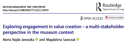 Muzeum jako przestrzeń współtworzenia wartości