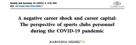 COVID-19 a kapitał kariery pracowników klubów sportowych
